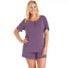 Plus Size Cuddl Duds Essentials Pajama Tee & Pajama Boxers Sleep Set