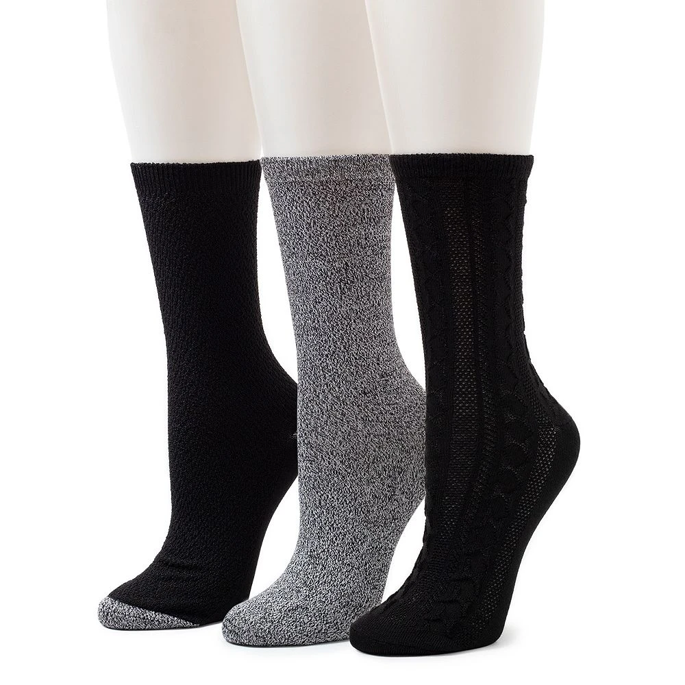 Women's Cuddl Duds® Everyday 3-pack Crew Socks 1 Women's Cuddl Duds® Everyday 3-pack Crew Socks