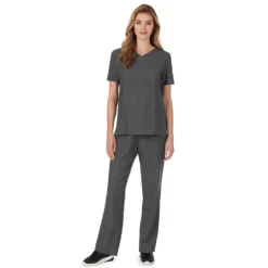Women's Cuddl Duds® Scrubs Classic V-Neck Top -fashion 4317894 ALT3