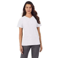 Women's Missy Cuddl Duds® Scrubs V-neck Top With 3 Pockets