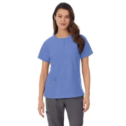Women's Cuddl Duds® Scrubs Henley Top With 2 Pockets