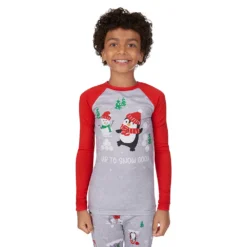 Boys 4-14 Jammies For Your Families® Penguin & Friends Raglan Pajama Set By Cuddl Duds® -fashion 4958311 ALT4