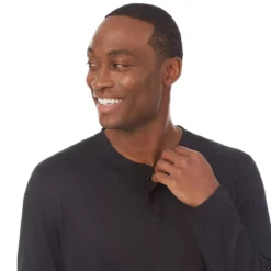 Men's Cuddl Duds® Far-Infrared Enhance Pajama Henley -fashion 4988577 ALT3