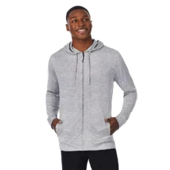 Men's Cuddl Duds® Far-Infrared Enhance Full-Zip Sleep Hoodie -fashion 5314307 ALT2