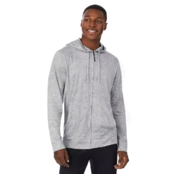 Men's Cuddl Duds® Far-Infrared Enhance Full-Zip Sleep Hoodie -fashion 5314307 ALT5