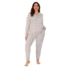 Plus Size Cuddl Duds® Henley Pajama Top And Banded Bottom Pajama Pants Sleep Set