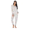 Petite Cuddl Duds® Velour Fleece V-Neck Pajama Top And Banded Bottom Pajama Pants Sleep Set