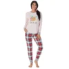 Women's Cuddl Duds 3-pc. Knit Long Sleeve Pajama Top, Banded Bottom Pajama Pants & Scrunchie Set