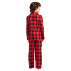 Kids 4-14 Jammies For Your Families® Beary Cool Buffalo Check Pajama Set By Cuddl Duds® -fashion 5618793 ALT2