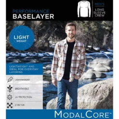 Men's Cuddl Duds® Lightweight ModalCore Performance Baselayer Crew Top -fashion 5647774 ALT99