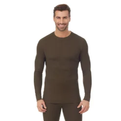 Men's Cuddl Duds® Midweight Waffle Thermal Performance Baselayer Crew Top