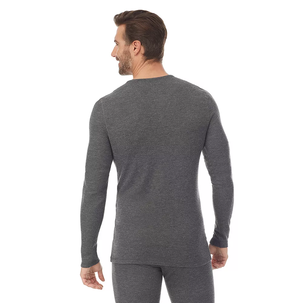 Men's Cuddl Duds® Midweight Waffle Thermal Performance Baselayer Henley Top 2 Men's Cuddl Duds® Midweight Waffle Thermal Performance Baselayer Henley Top - Image 2