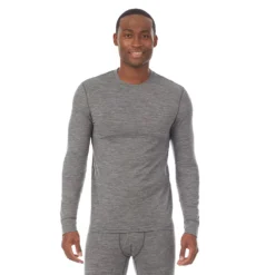 Men's Cuddl Duds® Lightweight WoolCore Performance Baselayer Crew Top
