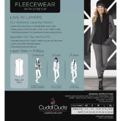 Women's Cuddl Duds® Fleecewear With Stretch Full Zippered Vest -fashion 5668404 ALT99