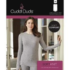 Women's Cuddl Duds® Soft Knit Long Sleeve Crewneck Top -fashion 5668718 ALT5