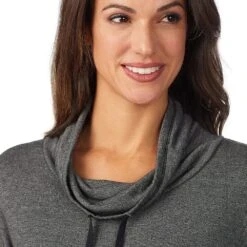 Women's Cuddl Duds® Ultra Cozy Long Sleeve Cowlneck Tunic Top -fashion 5669135 ALT2