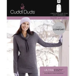 Women's Cuddl Duds® Ultra Cozy Long Sleeve Cowlneck Tunic Top -fashion 5669135 ALT98