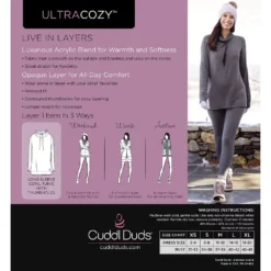 Women's Cuddl Duds® Ultra Cozy Long Sleeve Cowlneck Tunic Top -fashion 5669135 ALT99