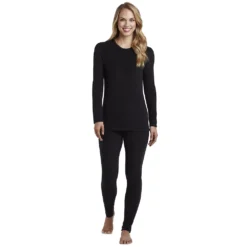 Women's Cuddl Duds® Fleecewear With Stretch Long Sleeve Crewneck Top -fashion 5670493 ALT2