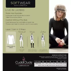 Women's Cuddl Duds® Softwear With Stretch Long Sleeve Crewneck Top -fashion 5671441 ALT99