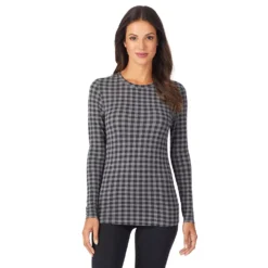 Women's Cuddl Duds® Softwear With Stretch Long Sleeve Crewneck Top