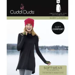 Women's Cuddl Duds® Softwear With Stretch Long Sleeve Cowlneck Tunic Top -fashion 5671466 ALT98
