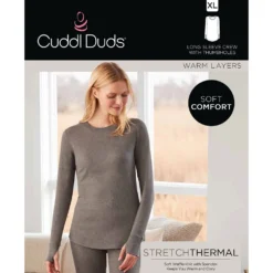 Women's Cuddl Duds® Long Sleeve Crewneck Stretch Thermal Top -fashion 5673066 ALT98