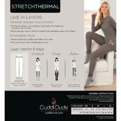 Women's Cuddl Duds® Stretch Thermal Leggings -fashion 5673067 ALT99