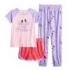 Girls 4-12 Cuddl Duds Tee, Shorts & Pants Pajama Set