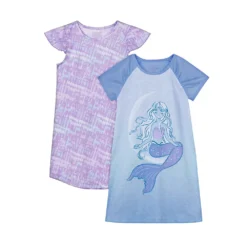 Girls 4-12 Cuddl Duds Nightgowns 2-Pack