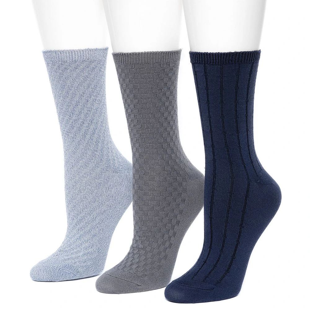 Women's Cuddl Duds® 3 Pack Textured Crew Socks 1 Women's Cuddl Duds® 3 Pack Textured Crew Socks