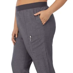 Plus Size Cuddl Duds® Scrubs 4-Pocket Slim Pants -fashion 5737160 ALT2