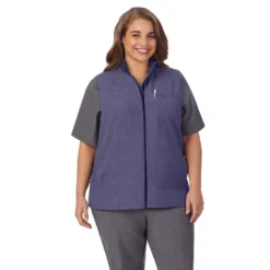 Plus Size Cuddl Duds® Scrubs 5-Pocket Lined Vest