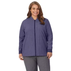Plus Size Cuddl Duds® Scrubs 5-Pocket Lined Jacket
