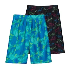 Boys 6-18 Cuddl Duds Neon Sharks 2-Pack Pajama Shorts