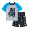 Boys 6-18 Cuddl Duds Space Gamer Tee & Shorts Pajama Set