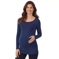 Maternity Cuddl Duds® Softwear With Stretch Ballet Neck Top