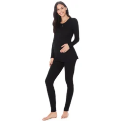 Maternity Cuddl Duds® Softwear With Stretch Wrap Front Top -fashion 5764834 ALT2