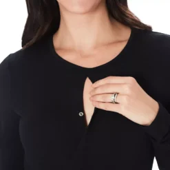 Maternity Cuddl Duds® Softwear With Stretch Wrap Front Top -fashion 5764834 ALT4