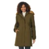 Women's Cuddl Duds Faux-Fur Hood Parka Coat