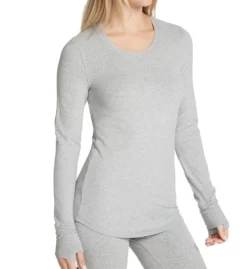 Cuddl Duds Cottonwear Long Sleeve Scoop Neck Top 8324713